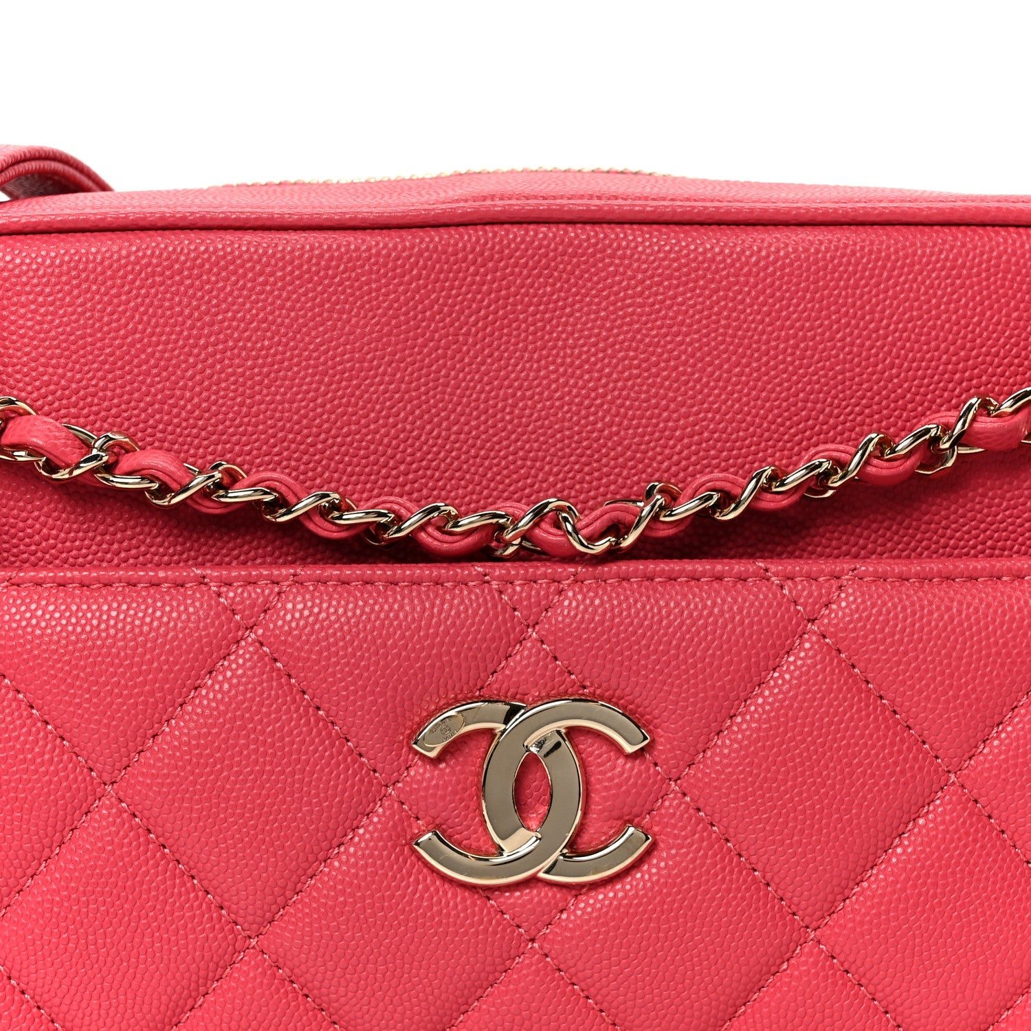 Caviar Quilted Small In & Out Camera Case Pink