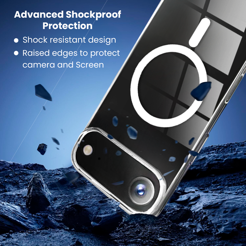 Entronix [Magnetic] Case Compatible with iPhone 17 Air - [Hard Back] Slim Clear