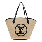 Raffia Saint Jacques Tote Black