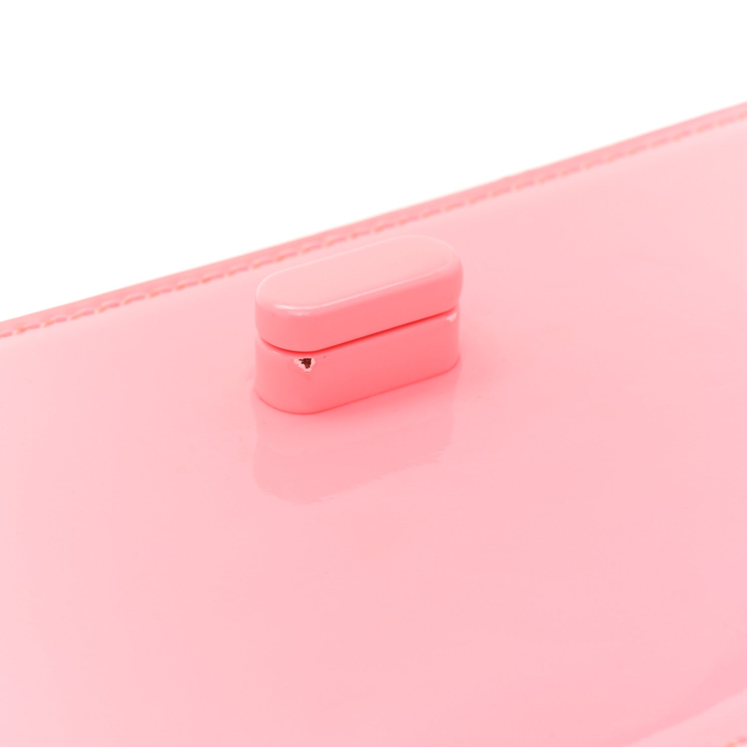 Patent Calfskin Small Elisa Baguette Bubble Gum