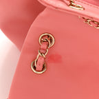 Lambskin Quilted Small Duma Drawstring Backpack Light Pink