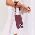 Cordée Cases Burgundy Bow Phone Wristlet Set