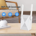 WiFi Extender Signal Booster - Coverage Up to 9999 sq. ft, Easy Setup, Long Range WiFi Extender, Ethernet Port & Access Point, and Stable Internet Performance with 60+ Devices