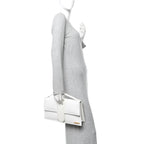 Smooth Calfskin Long Le Grand Bambino Clutch White