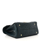 Calfskin Embossed Small Margot Top Handle Divisa Green