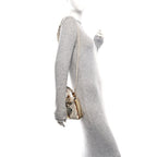 Snakeskin Mini Lady Dior Beige Gold