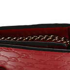Guccissima Signature Bowy Chain Wallet Hibiscus Red