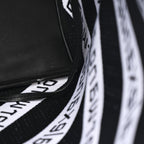 Knit Jacquard Diagonal Logo Roxy Tote White Black