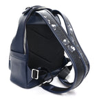 Calfskin Visetos Floral Leopard Klassik Small Stark Backpack Blue Black