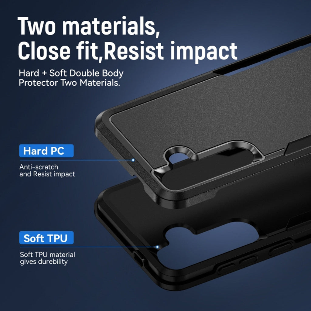 Entronix Bundle Compatible with Galaxy S24 Plus - Soft-Touch Dual-Layer Case & 2 Clear Screen Protectors