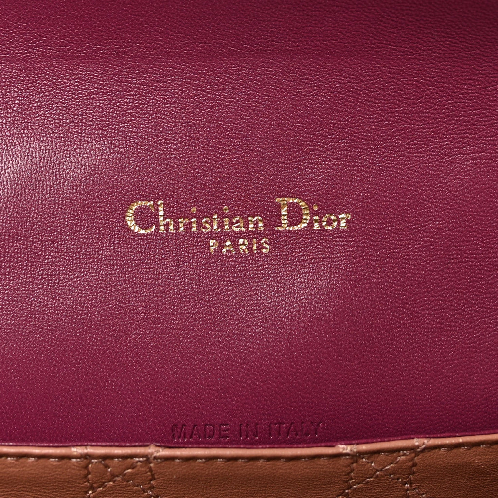 Lambskin Cannage Medium Miss Dior Flap Fuchsia