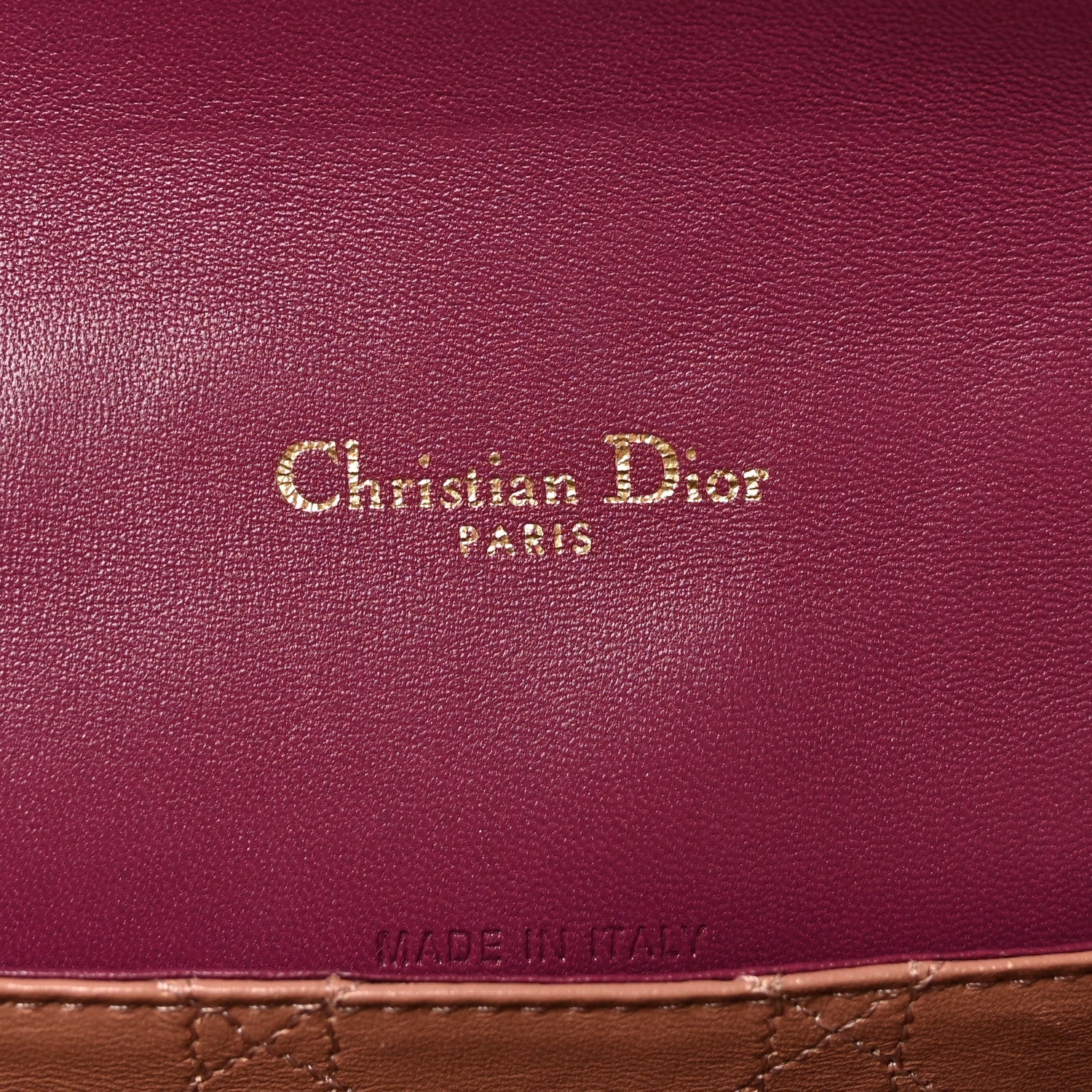 Lambskin Cannage Medium Miss Dior Flap Fuchsia