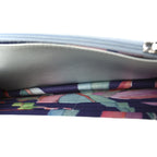 Canvas Quilted Jungle Jeans Wallet on Chain WOC Multicolor