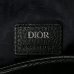 Grained Calfskin Saddle Soft Bag Black