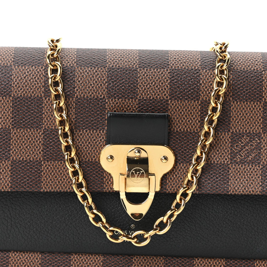 Damier Ebene Vavin Chain Wallet Black