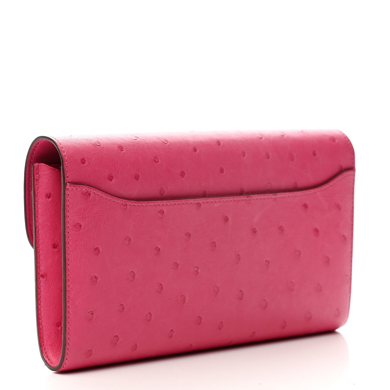 Ostrich Constance Long Wallet Rose Tyrien