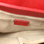 Dollar Calfskin Interlocking G Top Handle Shoulder Bag Red