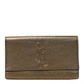 Metallic Calfskin Monogram Large Belle De Jour Clutch  Gold