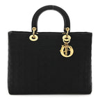 Nylon Cannage Large Lady Dior Black