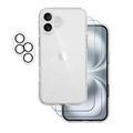 Entronix Bundle Compatible with iPhone 17 - [Hard] Glitter Clear Case, 2 Clear Screen Protector & 2 Camera Lens Protectors