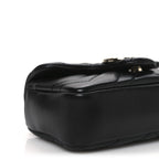Lambskin Matelasse Mini GG Marmont Shoulder Bag Black