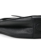 Grained Calfskin Saddle Bag Black