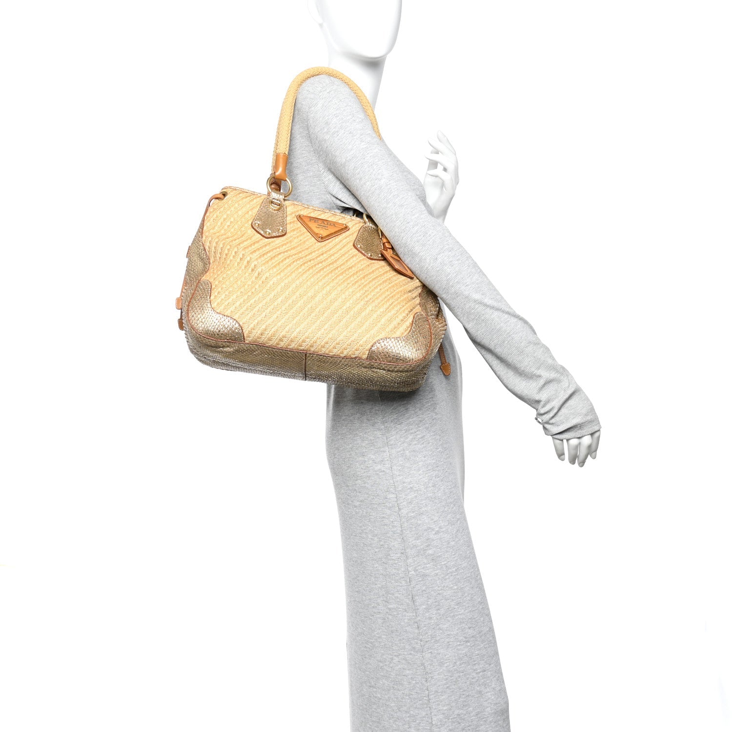 Jute Snakeskin Tote Oro