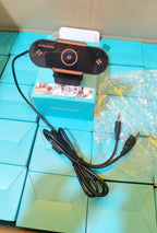 Webcam HD computer camera USB digital camera A2 webcast video chat x99 online class -2K autofocus (built-in microphone)