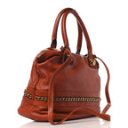 Calfskin Kira Convertible Bowler Bag Brick Red