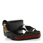 Azalea Calfskin Web Mini Horsebit 1955 Shoulder Bag Black