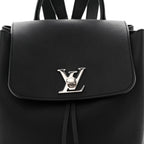 Calfskin Lockme Backpack Black