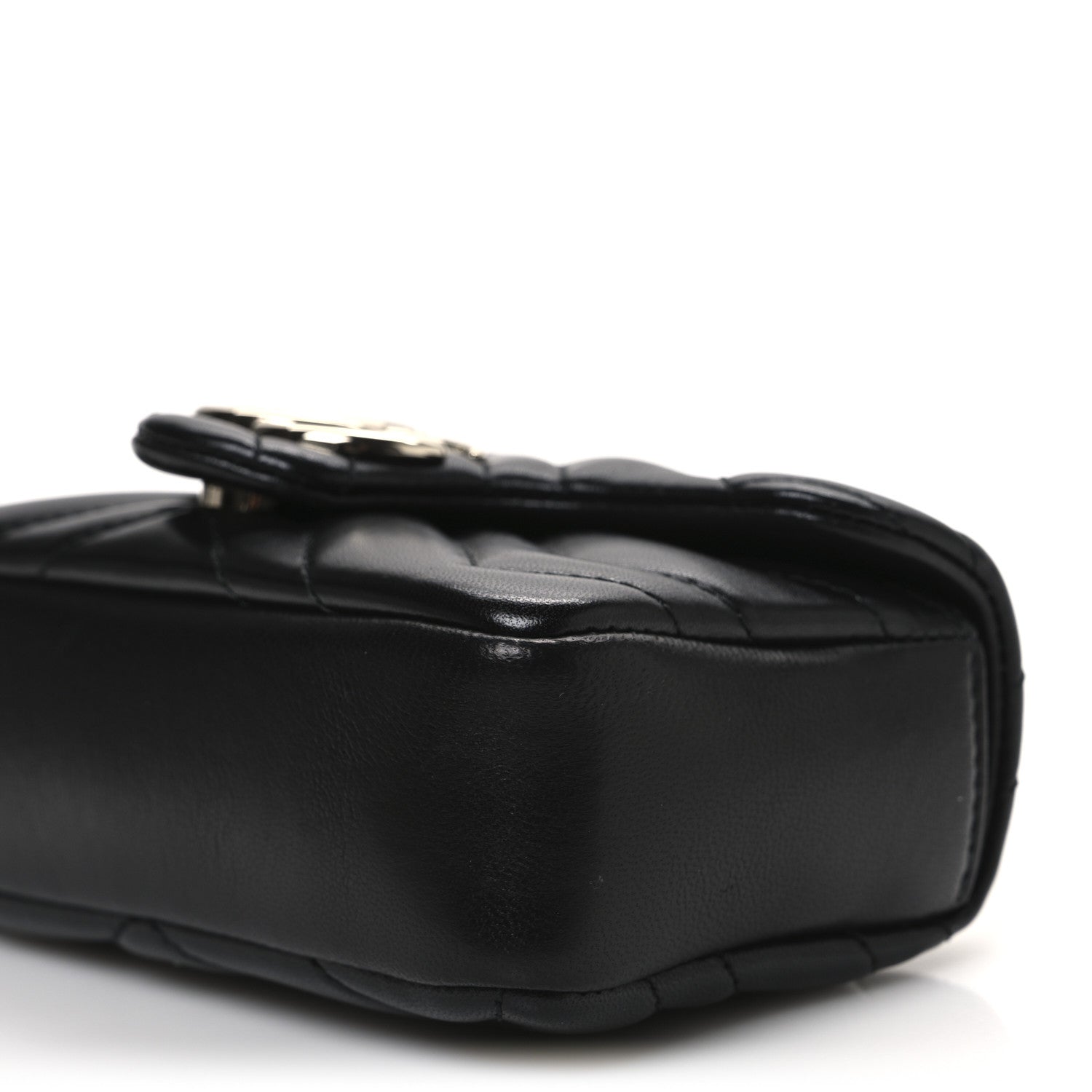 Lambskin Matelasse Mini GG Marmont Shoulder Bag Black
