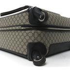 GG Supreme Monogram Four Wheel Suitcase Black