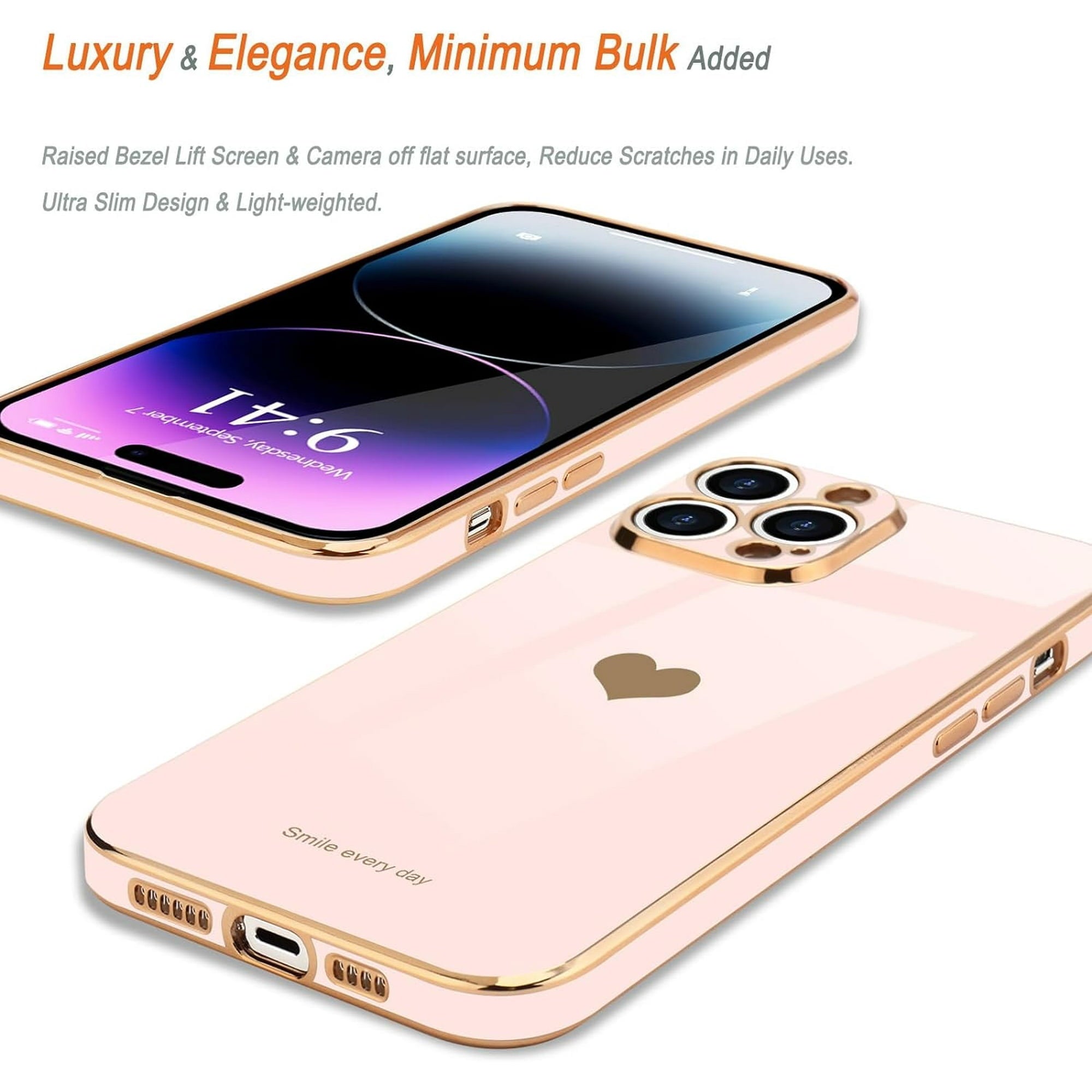 Entronix Case Compatible with iPhone 14 Plus - [Flexible] Luxury Glossy Heart