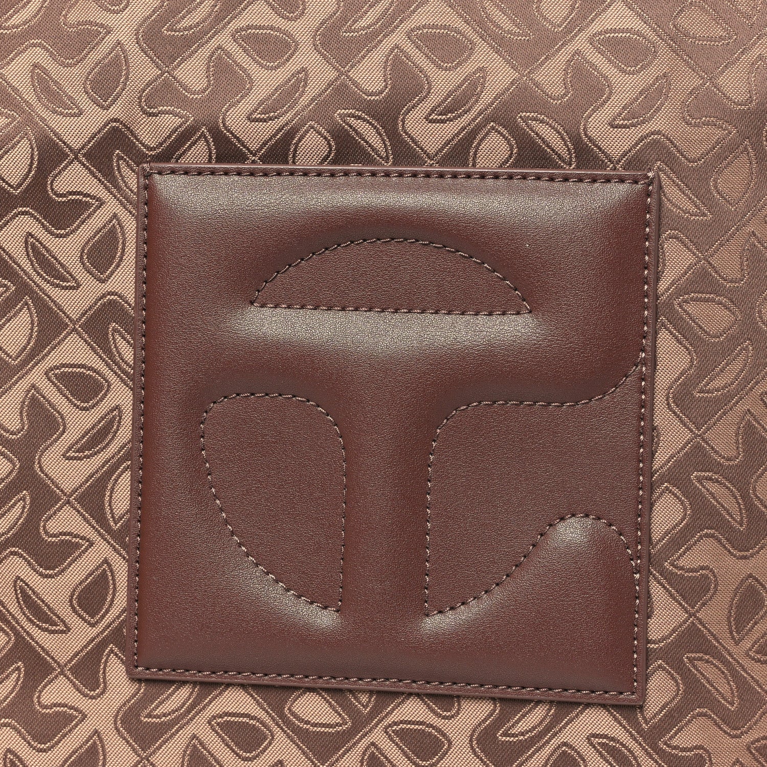 Monogram Jacquard Medium Shopping Bag Chocolate
