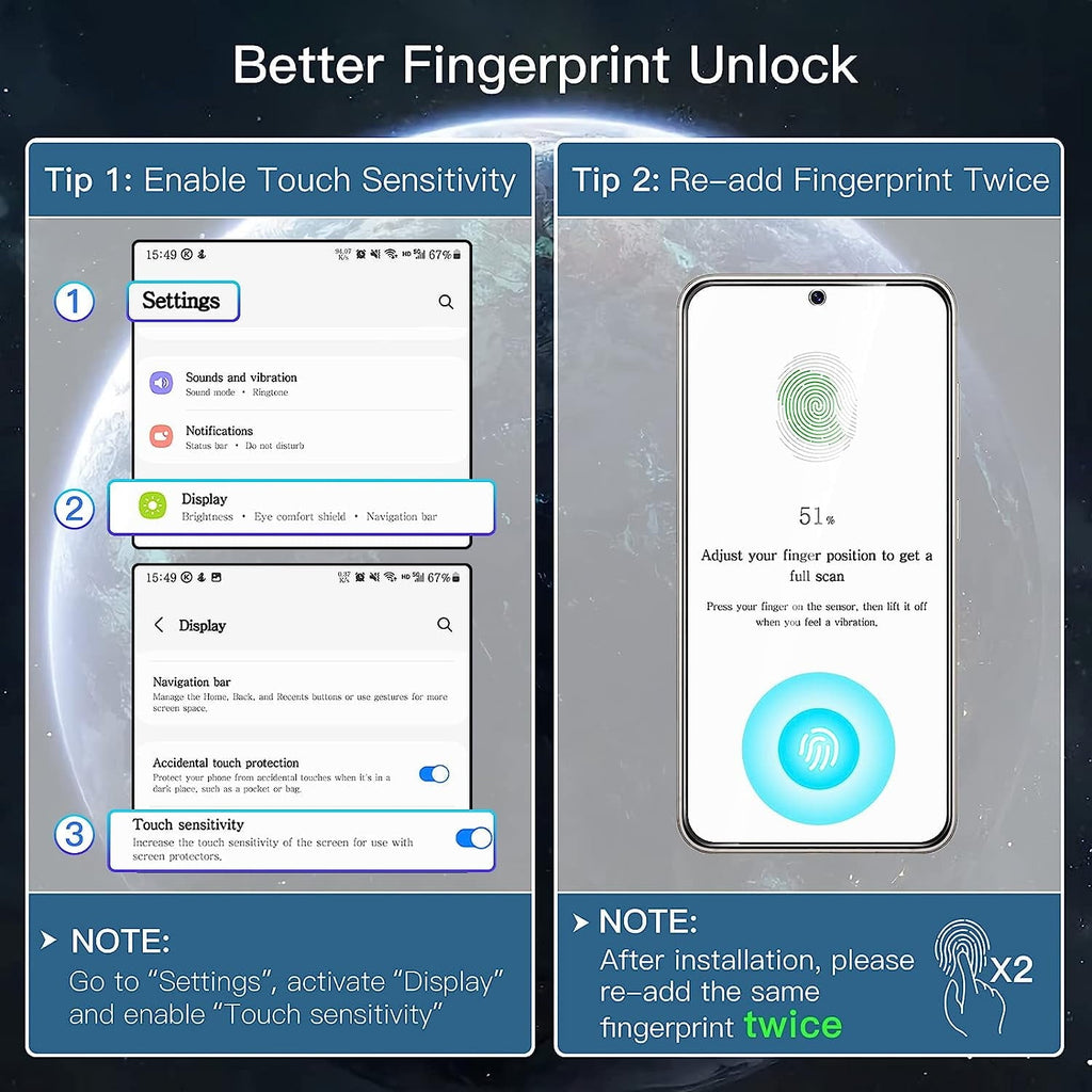 Entronix Anti-Spy Privacy Screen Protector Compatible with Galaxy S22 Plus - 2-Piece Combo