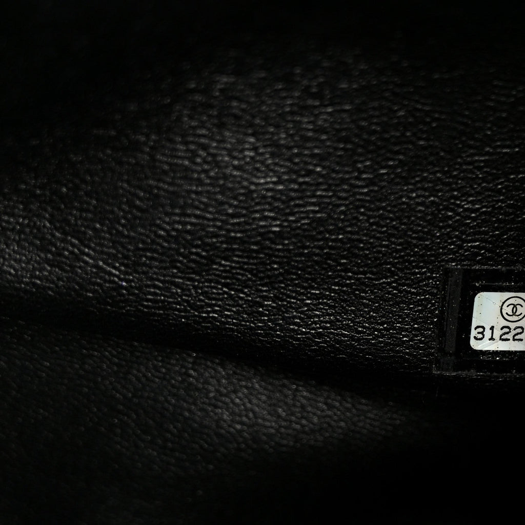 Sequin Logo Single Flap Pink Silver Black