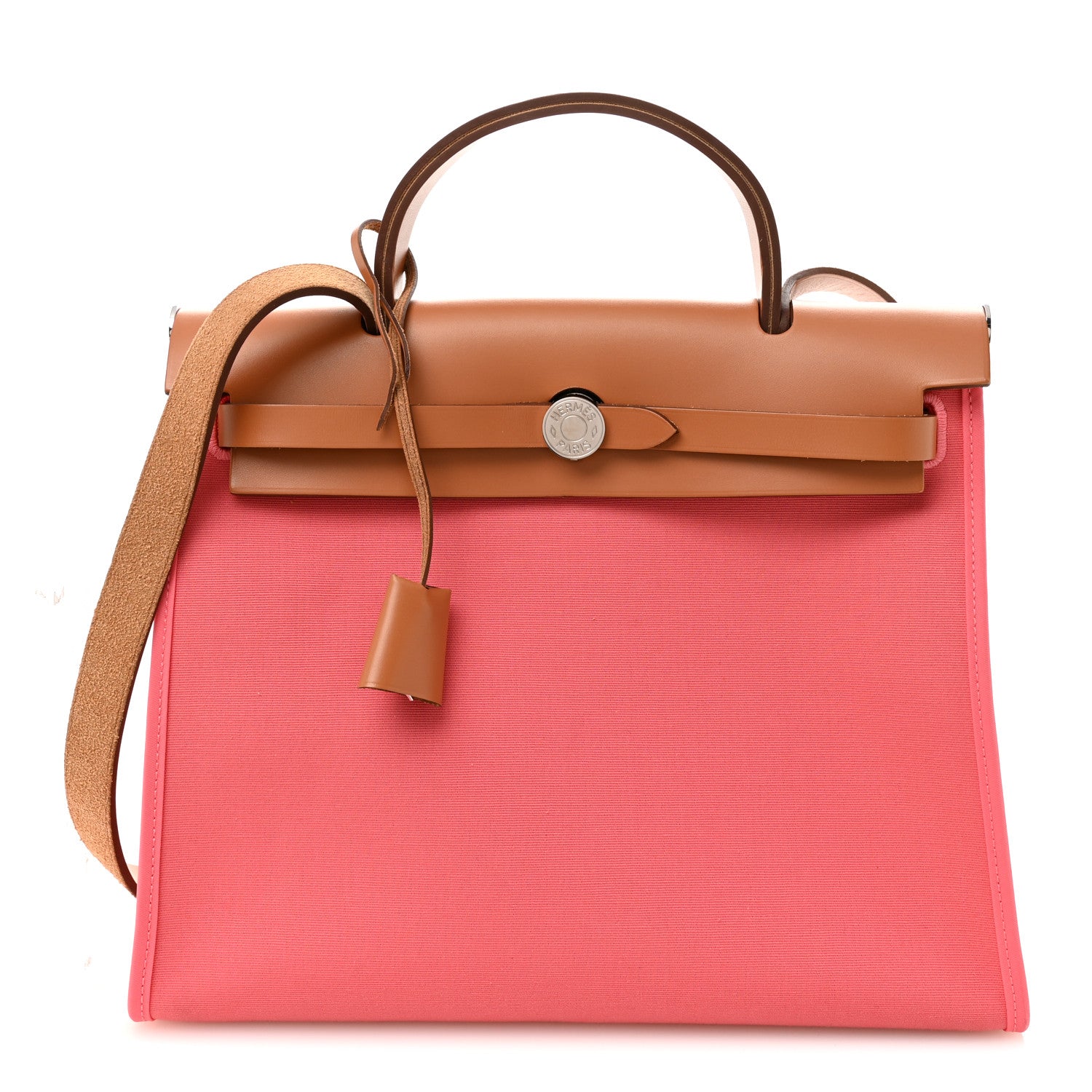 Vache Hunter Toile Herbag Zip 31 PM Rose Azalee Natural