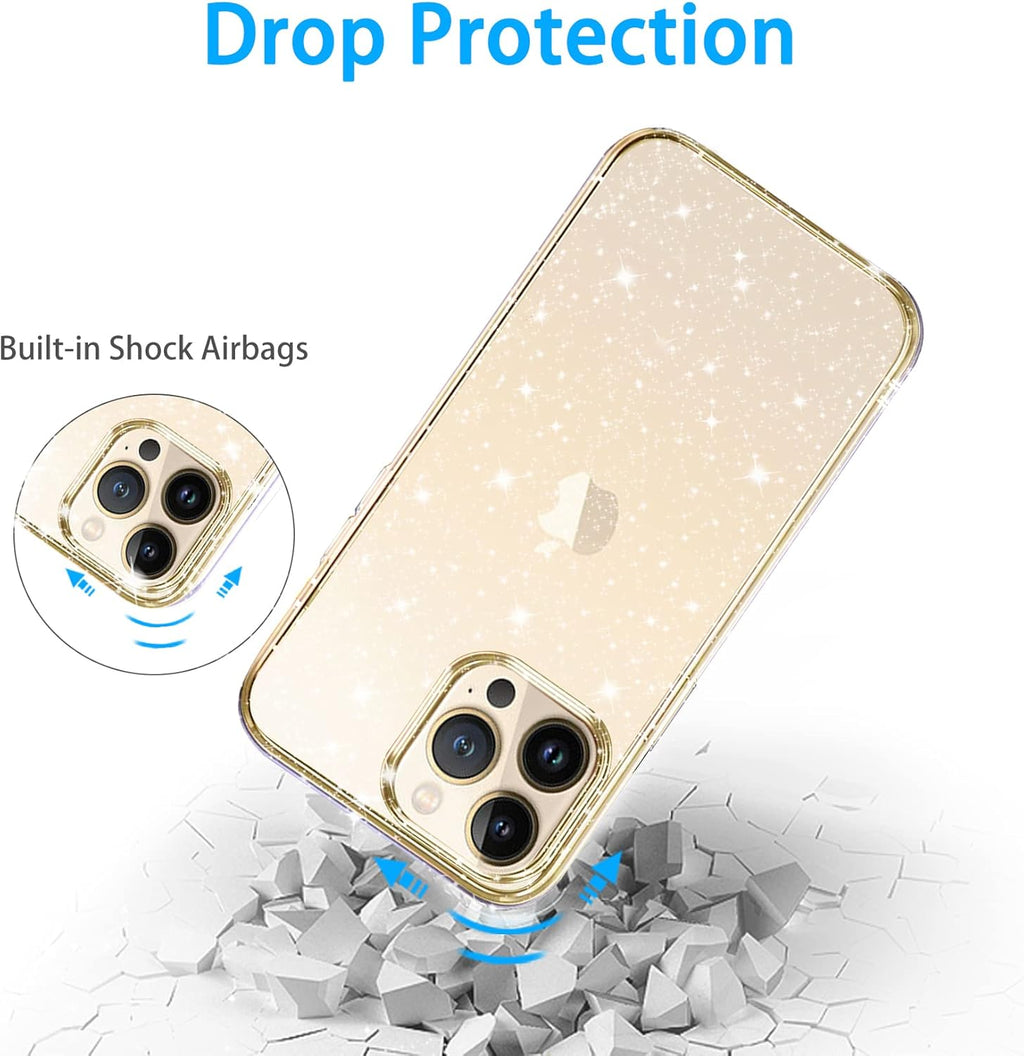 Entronix Case Compatible with iPhone 11 Pro Max - [Hard Back] Glitter Clear
