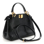 Python Shiny Nappa Mini Peekaboo Iconic Satchel Blue Jeans