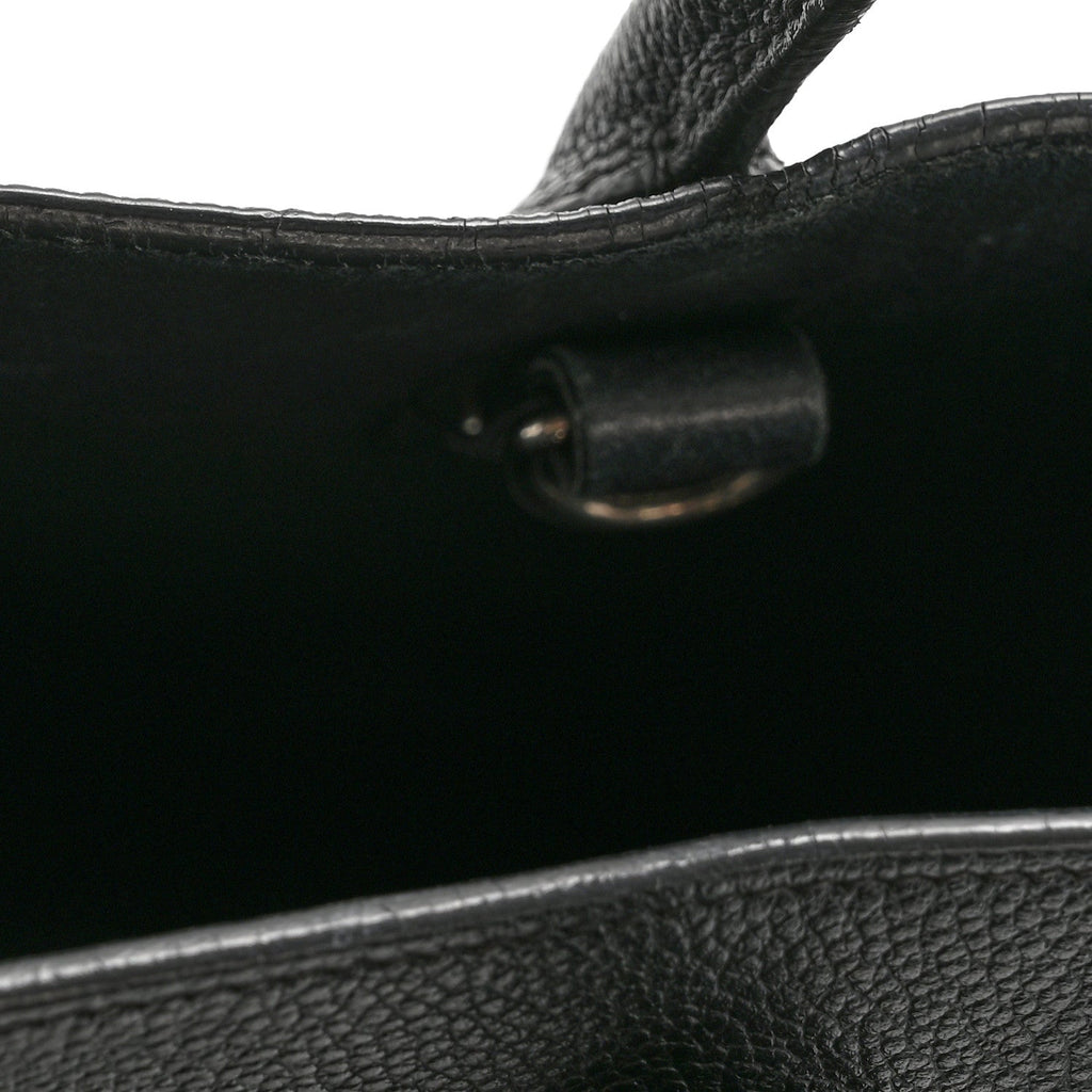 Grained Calfskin Baby Sac De Jour Black