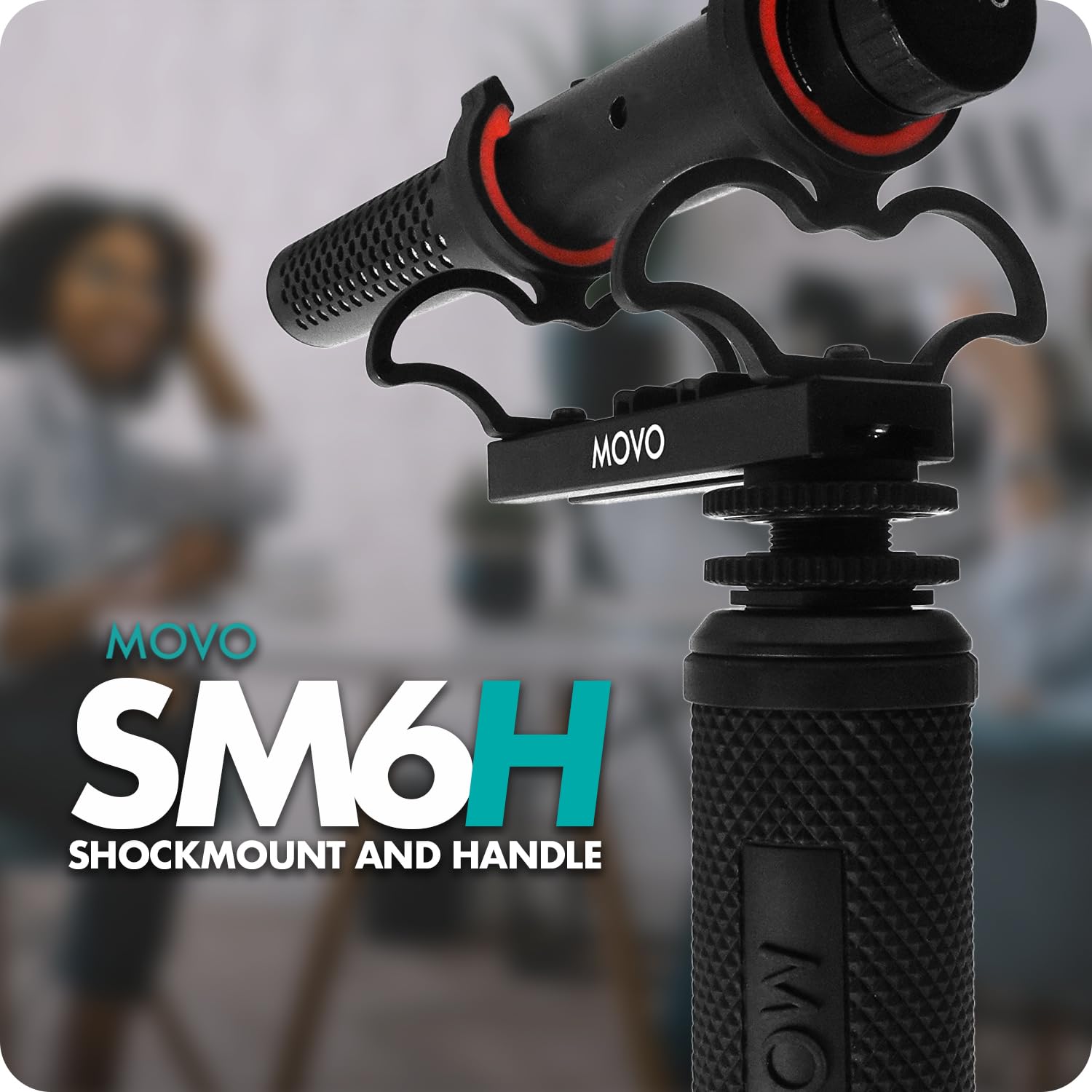 Movo SM6H Shockmount for Shotgun Mics w Grip