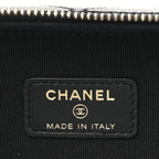 Caviar Quilted Small Top Handle Vanity Case Black