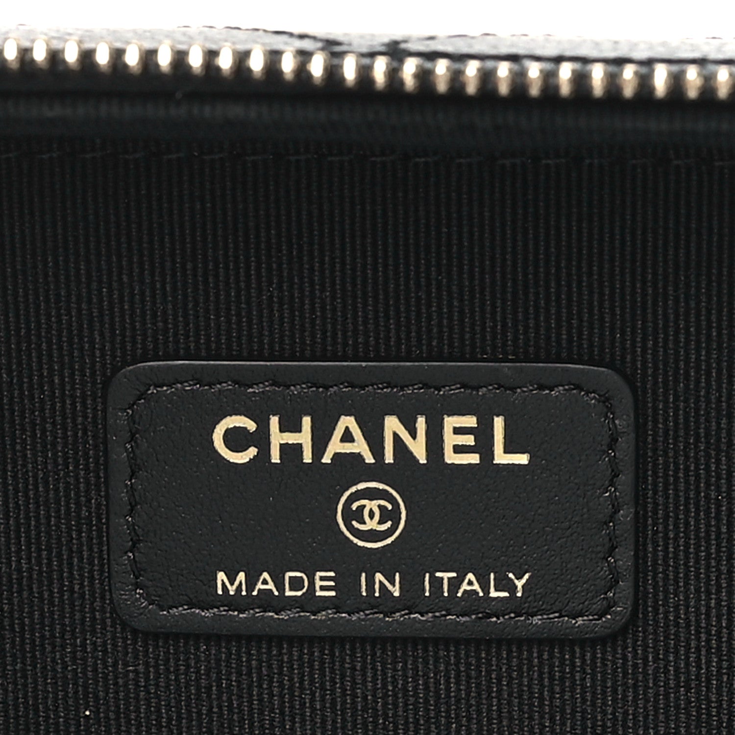 Caviar Quilted Small Top Handle Vanity Case Black