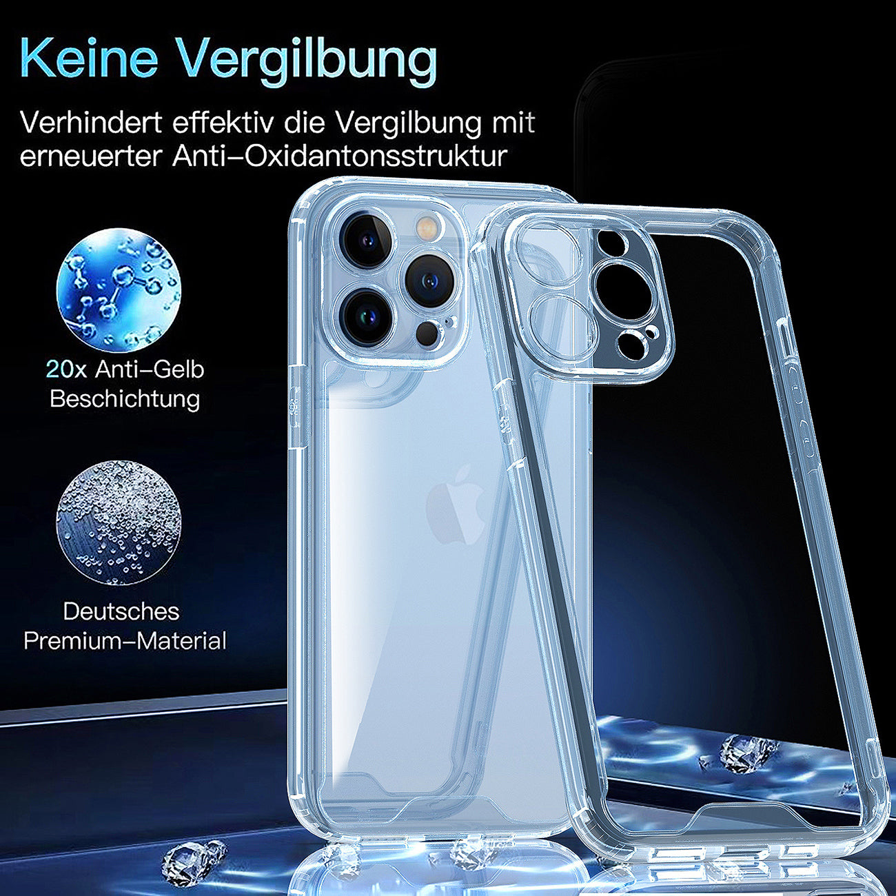 Reiko High Quality 2X Clean Pc And Tpu Bumper Case In Clear For Apple Iphone 14 Pro