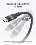 Anker Laptop Power Bank (25K, 165W, Built-In and Retractable Cables) and Anker USB-C to USB-C Cable (6 ft, 240W, Upcycled-Braided)