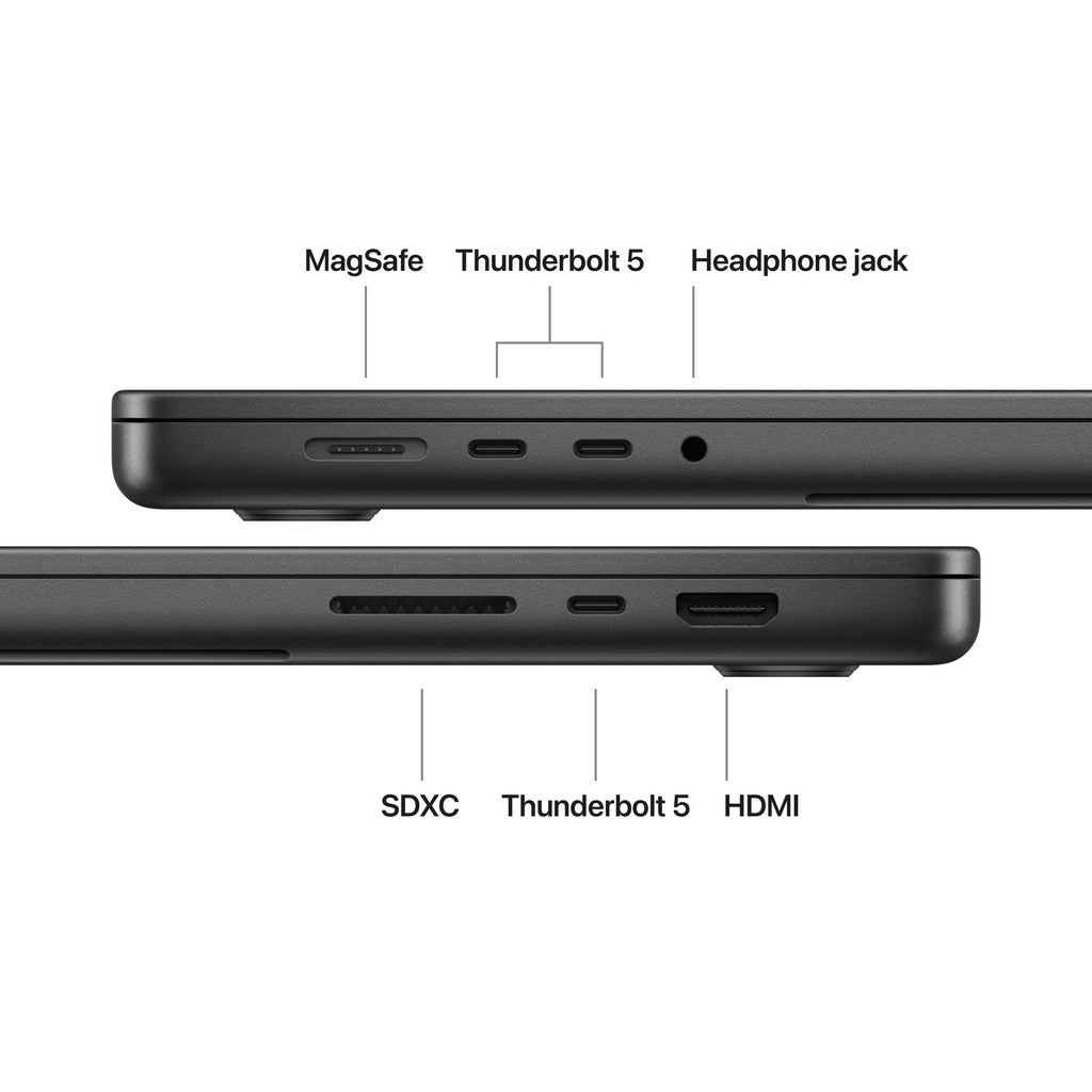 16-Zoll MacBook Pro mit M5 Pro oder Max – Standard Display – Space Schwarz
