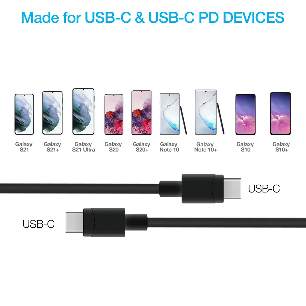 20W PD Wall Charger + USB-C to USB-C 4ft Cable