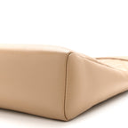 Shiny Crumpled Calfskin Quilted 31 Shopping Bag Dark Beige