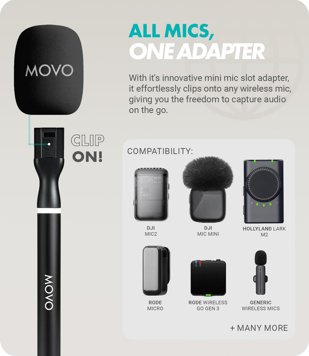Movo WMX-HM2 Handle for Wireless Microphones